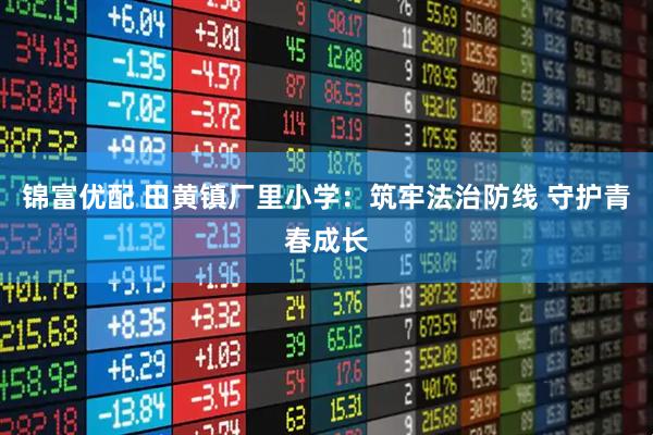 锦富优配 田黄镇厂里小学：筑牢法治防线 守护青春成长